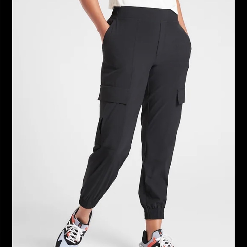 Athleta Chelsea Cargo Utility Black Joggers